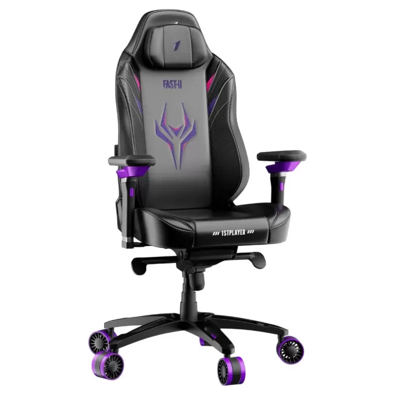 כיסא גיימינג 1St Player F.A.S.T. Gaming צבע שחור, סגול כיסא גיימינג 1St Player F.A.S.T. Gaming צבע שחור, סגול