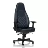 כיסא גיימינג Noblechairs ICON Real Leather צבע כחול חצות, גרפיט