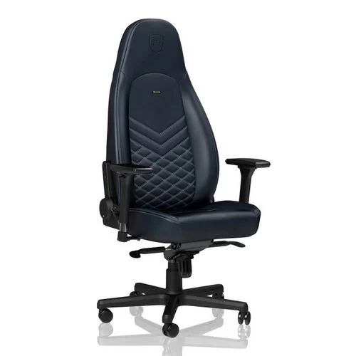 כיסא גיימינג Noblechairs ICON Real Leather צבע כחול חצות, גרפיט