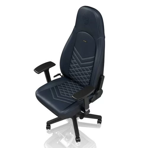 כיסא גיימינג Noblechairs ICON Real Leather צבע כחול חצות, גרפיט