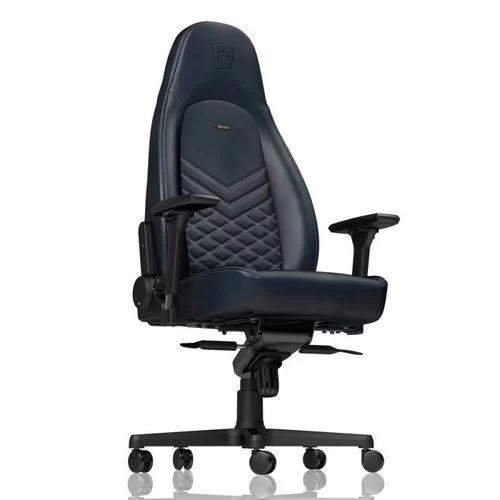 כיסא גיימינג Noblechairs ICON Real Leather צבע כחול חצות, גרפיט