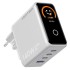 Зарядное устройство Vention 140W GaN5.0 PD3.1 USB(C+C+C+A) with Smart Display Wall Charger Silver TZ-FCOI0-EU Цвет:серебряный