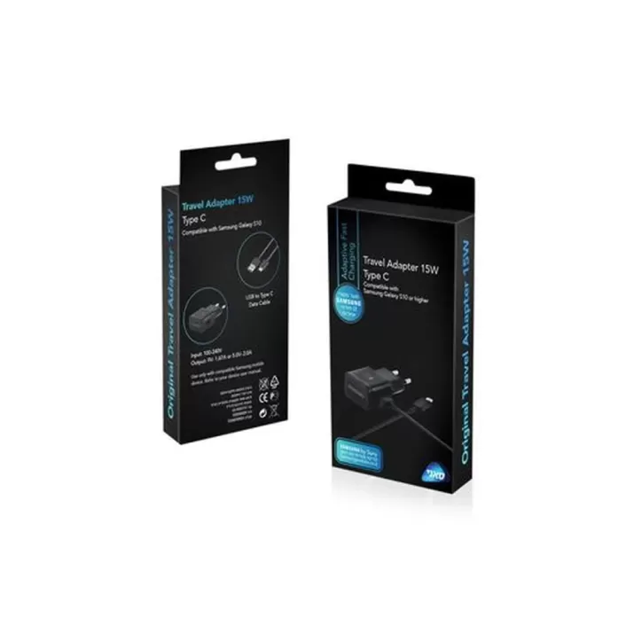 מטען קיר מהיר Samsung 15W Travel Adapter + USB-A to Type-C Cable שחור C010070503 מטען קיר מהיר Samsung 15W Travel Adapter + USB-A to Type-C Cable שחור C010070503