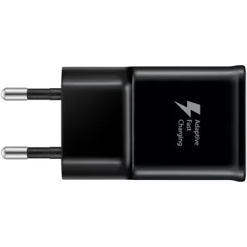 Быстрое настенное зарядное устройство Samsung 15W Travel Adapter + USB-A to Type-C Cable black C010070503