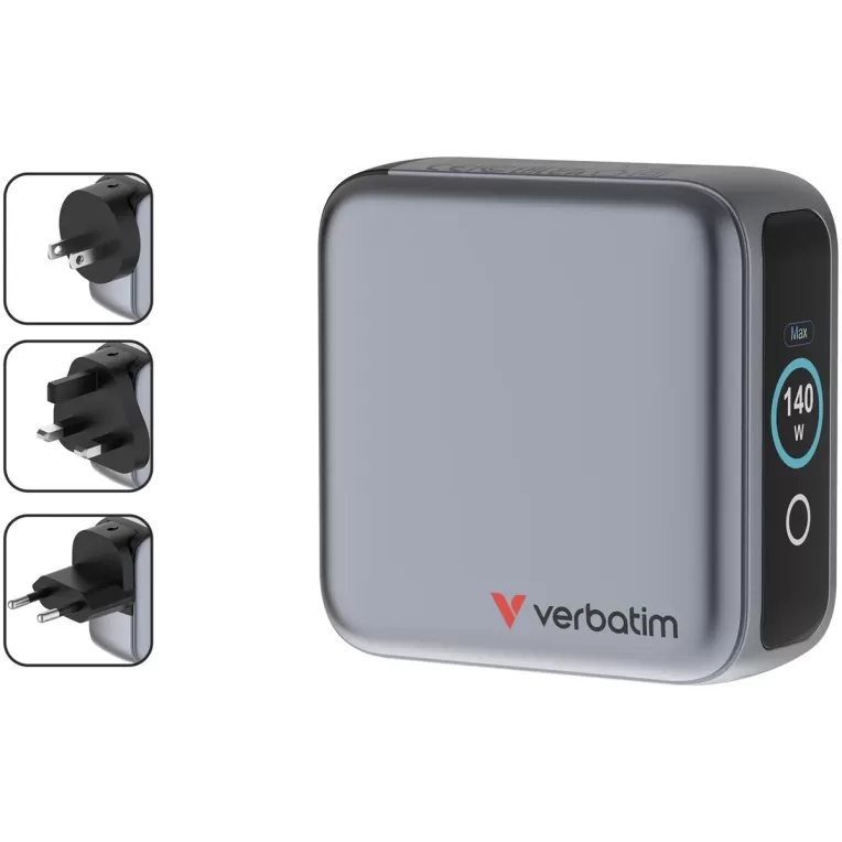 Зарядное устройство Verbatim Mini GaN Charger 140W with Display 30240 Зарядное устройство Verbatim Mini GaN Charger 140W with Display 30240