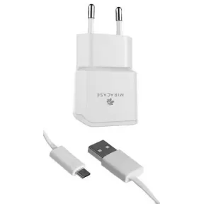 מטען קיר + כבל Micro USB Miracase MWCS210 5V צבע לבן מטען קיר + כבל Micro USB Miracase MWCS210 5V צבע לבן