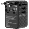 Адаптер универсальный Verbatim Charge 'n' Travel 100W GaN III black 30191