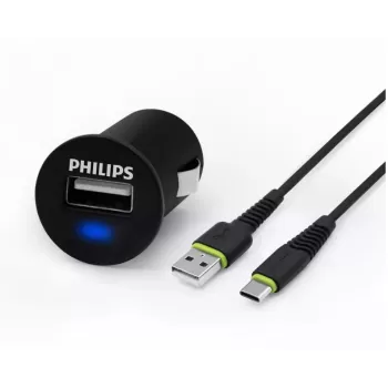 מטען אוניברסלי USB לרכב עם כבל Type-C Panasonic DLP2520C/97 99600-001-26 5V צבע