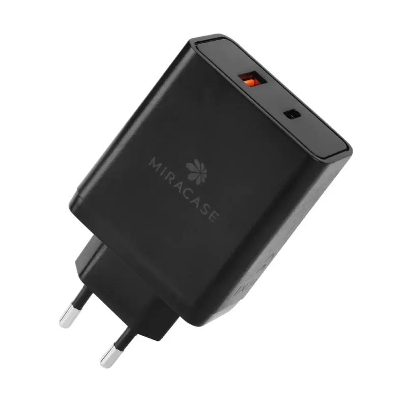 Fast Charger Miracase FAST PD3.0 65W | QC3.0 30W With Type-C to Type-C 100W Cable MWC65PQ Color:black Fast Charger Miracase FAST PD3.0 65W | QC3.0 30W With Type-C to Type-C 100W Cable MWC65PQ Color:black
