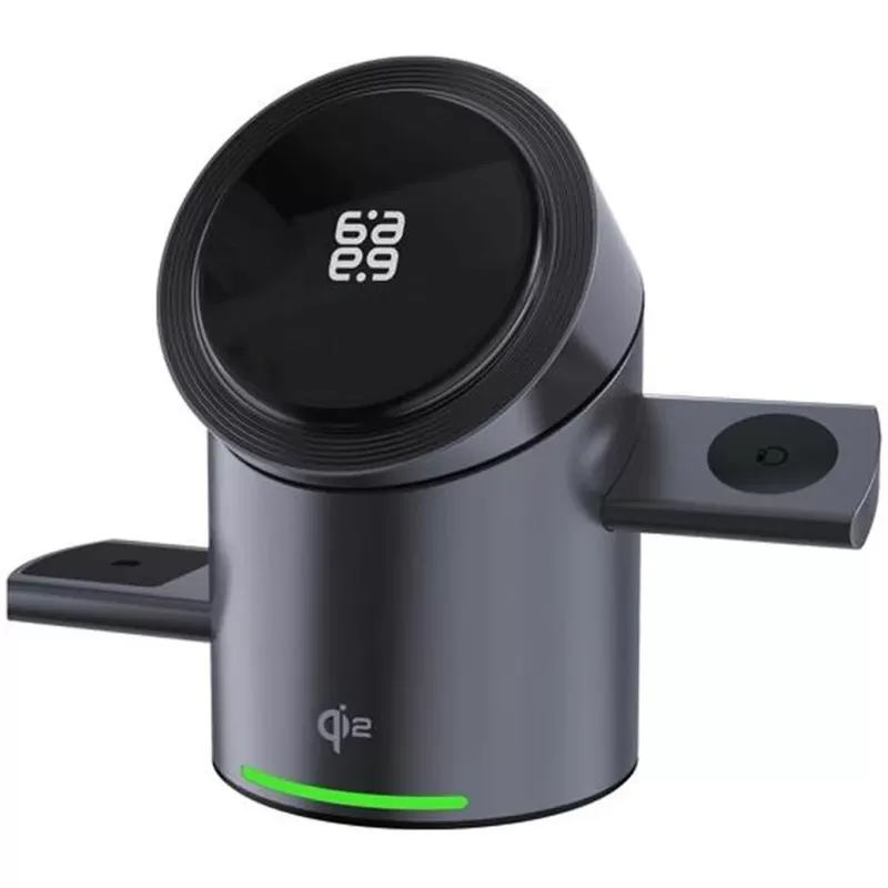 Wireless charger 3 -1 PureGear Qi2 3-in-1 Magnetic Charging Station black