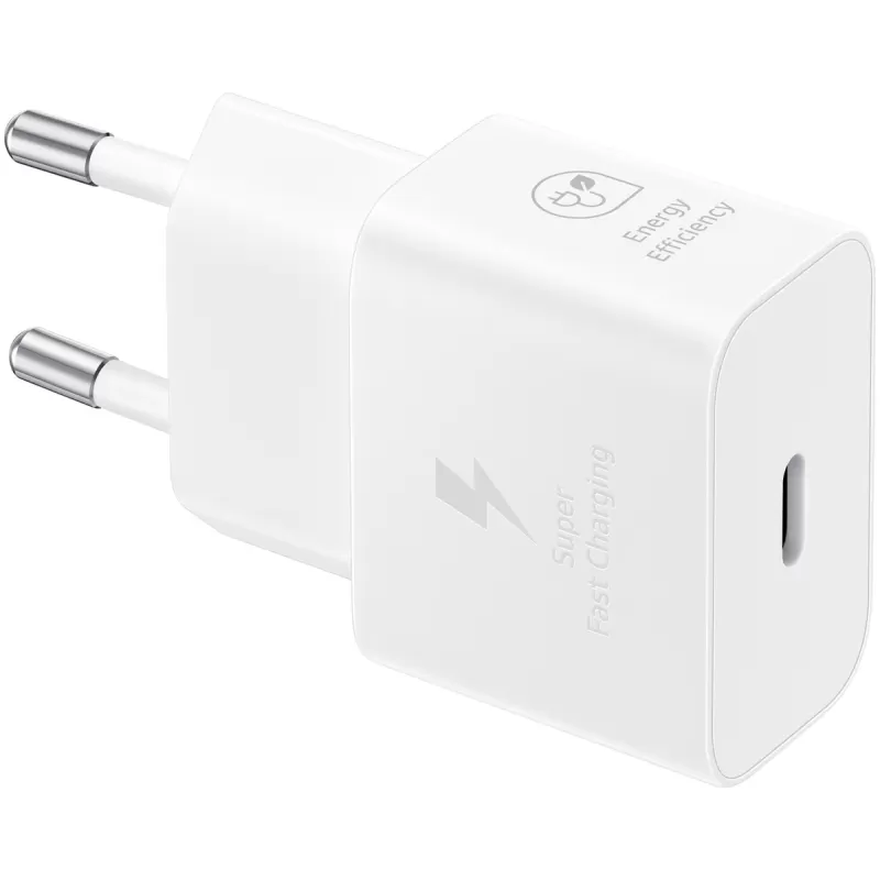 Быстрое настенное зарядное устройство Samsung Super Fast Travel Charger 25W + USB Type-C Cable white C010070508