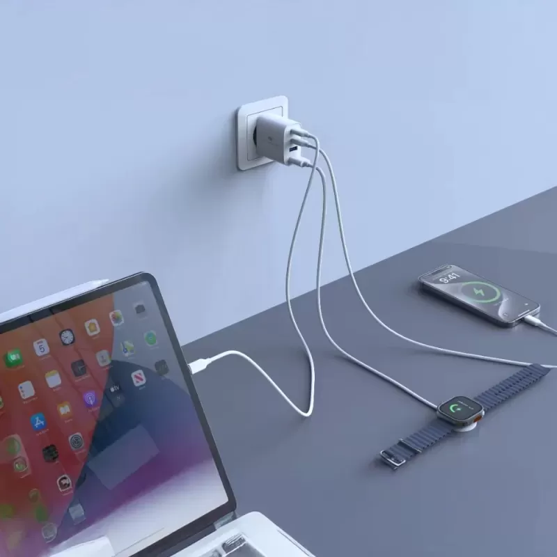 Wall Charger Miracase 40W + USB-C MWC40W MWC40W Color:white