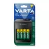 מטען סוללות VARTA LCD Plug Charger+ 4xAA 2100mAh 57687101441 צבע שחור