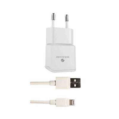 Wall charger + Lighting MFI cable Miracase MWCS240 99213-001-88 5V Color:white Wall charger + Lighting MFI cable Miracase MWCS240 99213-001-88 5V Color:white
