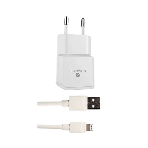 Настенное зарядное устройство + кабель Lighting MFI Miracase MWCS240 99213-001-88 5V Цвет:белый