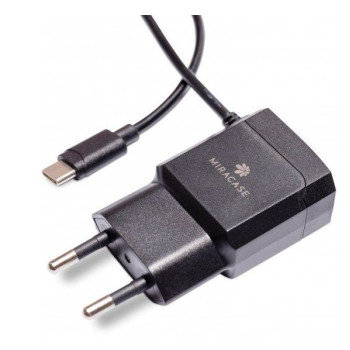 Wall Charger Miracase MWCS240 2.4A FIX Type C black 99213-310-68 5V..
