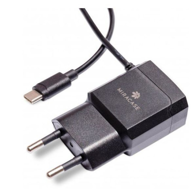 Wall Charger Miracase MWCS240 2.4A FIX Type C black 99213-310-68 5V..
