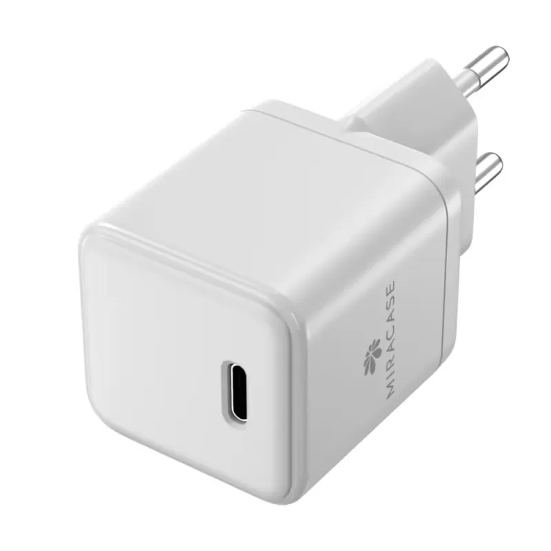 Fast wall charger Miracase MWC30N + Type-c to Type-c 30W Cable Color:white Fast wall charger Miracase MWC30N + Type-c to Type-c 30W Cable Color:white