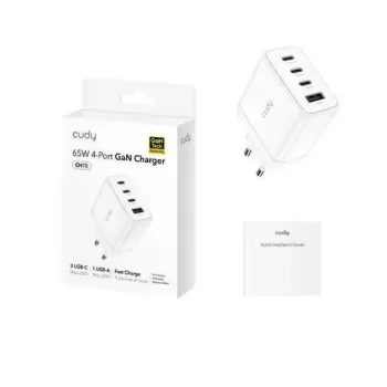 Зарядное устройство CUDY 65W 4-Port GaN Charger CH70 CH70_EU