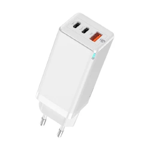 Быстрое зарядное устройство Baseus PD3+QC3 65W white CCGAN-B02