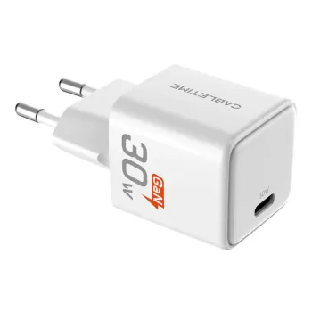 Быстрое настенное зарядное устройство CABLETIME 30W GaN PD3.0 USB-C Compact