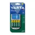 מטען סוללות VARTA LCD Charger 4xAA 2600mAh 12V USB 57070201451 צבע כסוף