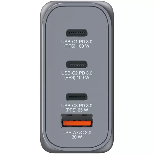 Зарядное устройство Verbatim GaN Charger 100W 32202 Цвет:серый Зарядное устройство Verbatim GaN Charger 100W 32202 Цвет:серый