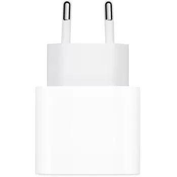 Fast Charger Apple 20W USB-C Power Adapter MHJE3ZM/A Color:white - official importer