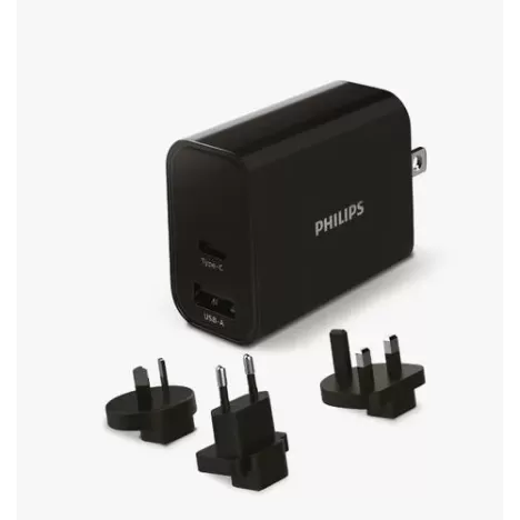 מטען קיר Philips DLP2621T/00 TRAVEL DLP2621T/00 צבע שחור