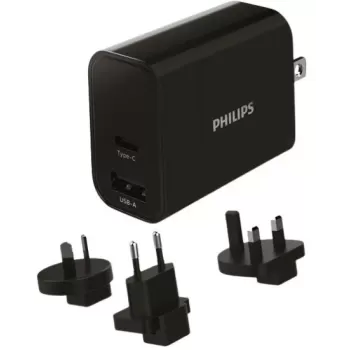 Настенное Зарядное Устройство Philips DLP2621T/00 TRAVEL DLP2621T/00 Цвет:чёрный