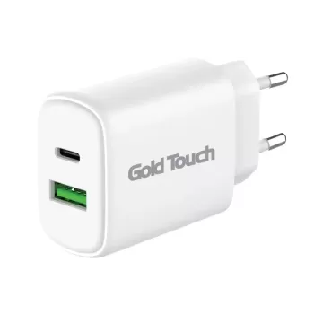 Charger Gold Touch USB Wall Charger Dual Port E-QC20W