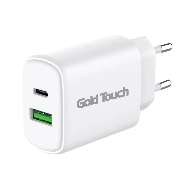 Charger Gold Touch USB Wall Charger Dual Port E-QC20W