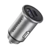 מטען לרכב Vention 30W USB-A/C FFFH0 צבע כסוף