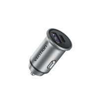 Car Charger Vention 30W USB-A/C FFFH0 Color:silver Car Charger Vention 30W USB-A/C FFFH0 Color:silver