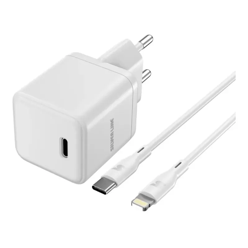 מטען Silver Line SWC30N 30W Wall Charger + Type-C to Lightning Cable SWC30N