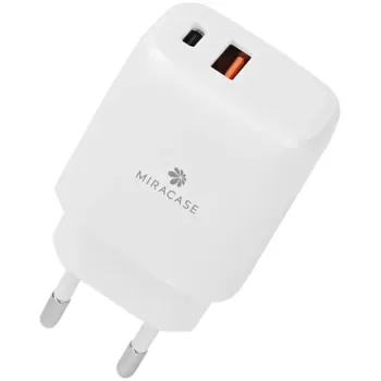 מטען קיר מהיר Miracase MWC25PQ 25W Universal לבן MWC25PQ
