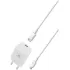 מטען קיר מהיר Miracase MWC20 20W USB-C + Lightning MFi Cable 1.2m צבע לבן