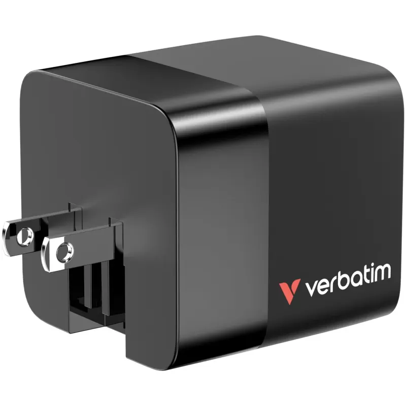 Зарядное устройство Verbatim GaN Wall Charger 65W 2-Port with Retractable Cable 32217 Цвет:чёрный Зарядное устройство Verbatim GaN Wall Charger 65W 2-Port with Retractable Cable 32217 Цвет:чёрный