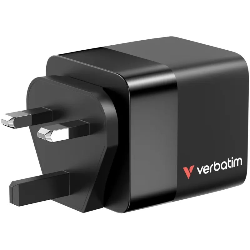 Зарядное устройство Verbatim GaN Wall Charger 65W 2-Port with Retractable Cable 32217 Цвет:чёрный Зарядное устройство Verbatim GaN Wall Charger 65W 2-Port with Retractable Cable 32217 Цвет:чёрный