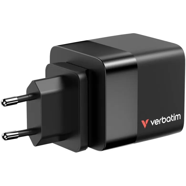 Зарядное устройство Verbatim GaN Wall Charger 65W 2-Port with Retractable Cable 32217 Цвет:чёрный Зарядное устройство Verbatim GaN Wall Charger 65W 2-Port with Retractable Cable 32217 Цвет:чёрный