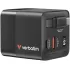 Charger Verbatim GaN Wall Charger 65W 2-Port with Retractable Cable 32217 Color:black