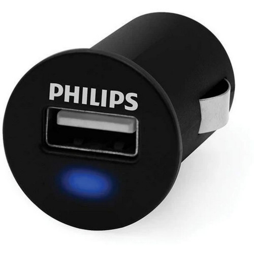 מטען רכב Philips USB Car Charger DLP2551B 5V צבע שחור..