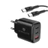 מטען מהיר Miracase MWCM65PD TYPE-C TO TYPE-C שחור MWCM65PD TYPE-C TO TYPE-C