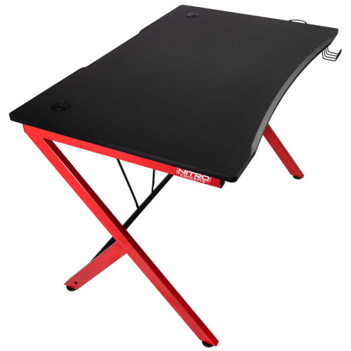 Gaming Desk Nitro Concepts D12 DESK שחור אדום NC-GP-DK-010 Color:black, red