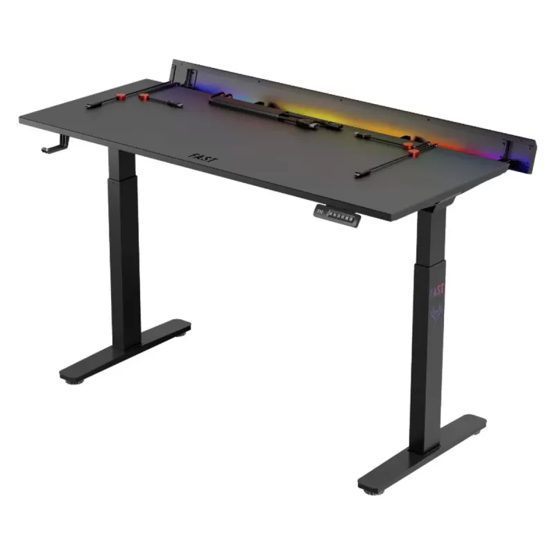 שולחן גיימינג 1St Player F.A.S.T. Gaming FAST-RGB-BK-IL צבע שחור