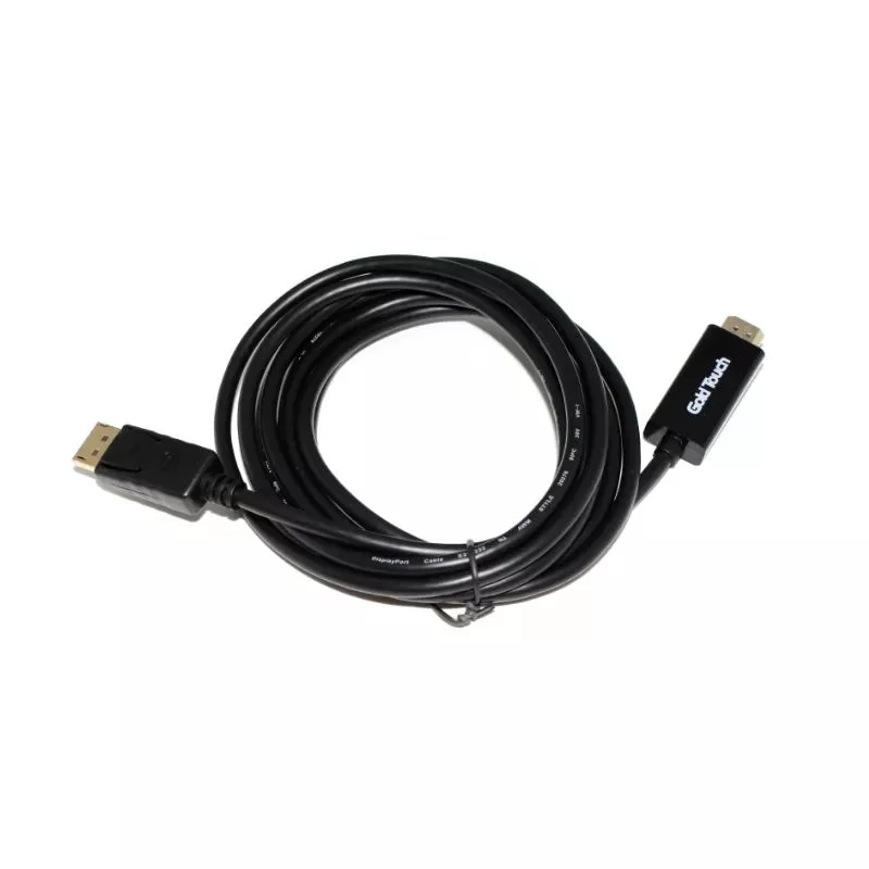 Кабель Gold Touch DisplayPort To HDMI 4K@30Hz 1.8m CH-DP-HDMI-1.8-4K30 Цвет:чёрный
