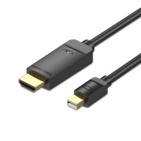 כבל Vention mini DP 1.2 to HDMI 1.4 4K 3m HAHBI כבל Vention mini DP 1.2 to HDMI 1.4 4K 3m HAHBI