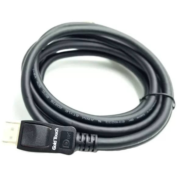 Cable Gold Touch DisplayPort 8K Cable 2m CH-DP-8K-2 Color:black