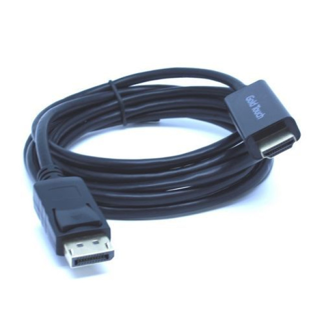 Screen Cable Gold Touch DisplayPort To HDMI 1.8m CH-DP-HDMI-1.8.. Screen Cable Gold Touch DisplayPort To HDMI 1.8m CH-DP-HDMI-1.8..