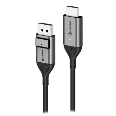 כבל ALOGIC DP 1.4 (in) to HDMI (out) 4K/60Hz ACTIVE Ultra 2m Cable ULDPHD02-SGR כבל ALOGIC DP 1.4 (in) to HDMI (out) 4K/60Hz ACTIVE Ultra 2m Cable ULDPHD02-SGR